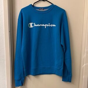 Champion Men's Vibrant Blue Crewneck Sweater